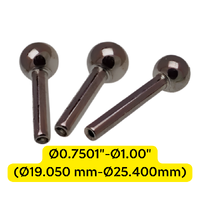 Ball PrecisionØ0.7501"-Ø1.00"(Ø19.050 mm-Ø25.400mm)±0.002,Ball Gauge with Stem