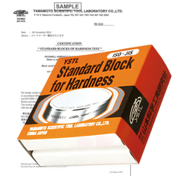 Yamamoto รหัสสินค้าHRA-64เทสบล็อคเพื่อใช้ทดสอบความแข็งพร้อมเอกสารสอบเทียบ,Standard Block For Hardness Tester,(TRACEABILITY,CALIBRATION,INSPECTION)