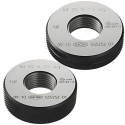 Issoku รหัสสินค้า M15P0.5-GRNR-6g เกจวัดเกลียวนอกเมตริกชนิดเกลียวพิเศษตามมาตรฐานสากล , Thread plug gauge, taper lock type, M15.0x0.5 -6g-GRNR (metric thread fine/ISO standard)Go/NoGo set