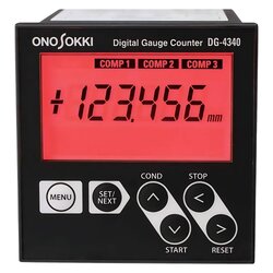Ono Sokki รหัส DG-4340 เครื่องนับแบบดิจิตอล,Digital gauge counter,Color Changing GO/NOGO Comparator (English / Metric)
