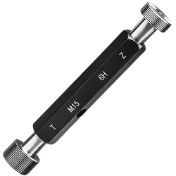 M15P1.5-6H เกจวัดเกลียวในชนิดเกลียวเมตริกมาตรฐานสากล,Metric thread plug gauge,taperlock,(ISO standard,class-6H),M15x1.5-6H,Go-NoGo set,with inspection result