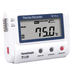 T&D รุ่นTR-75NWเครื่องบันทึกข้อมูลอุณหภูมิ,Temperature data logger, meas.range:-199°C～1760°C(Temperature sensor sold separately)