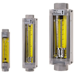 Nippon Flow Cell รหัส NSP-7-Q104-Rc1/4 เครื่องวัดอัตราการไหลของอากาศขนาดเล็ก,Flowmeter dual scales for air and N2 gas,pressure 10kPa,Rc1/4-L type,flow rate:0.4～5L/min(ntp)