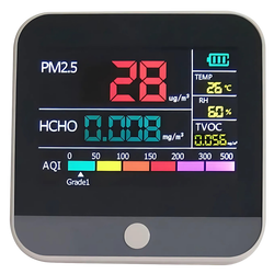 M-RIC รหัส DM-306 เครื่องตรวจวัดคุณภาพอากาศภายในอาคารแบบ 8-in-1,Professional PM2.5 PM10 particle counter, AQI, humidity, TVOC formaldehyde