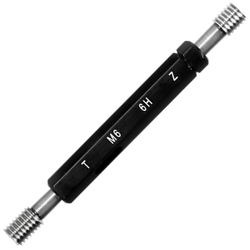 M6P1.0GPNP-6H เกจวัดเกลียวในชนิดเกลียวเมตริกมาตรฐานสากล, Metric thread plug gauge,taperlock,(ISO standard,class-6H),M6x1.0-GPNP-6H,Go-NoGo set,with inspection result