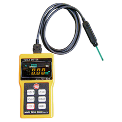 NihonDenji รหัส GV-400T เครื่องวัดความแรงแม่เหล็ก,Handy type tesla meter,(Form:Transverse,RIGID),meas.range:0.01mT～1.999T(0.1～19.990G)