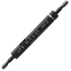 Issoku รหัสสินค้า M3.5P0.6-GPWP2 เกจวัดเกลียวในสำหรับกระบวนการผลิตมาตรฐานญี่ปุ่น, Thread plug gauge,taperlock type M3.5 P 0.6-GPWP2,(JIS Class-2 for Machining,metric type),Go-No/Go set