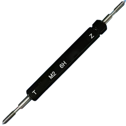 M2P0.4GPNP-6H เกจวัดเกลียวในเกลียวเมตริกมาตรฐานสากล,Metric thread plug gauge,(ISO standard,class-6H),M2X0.4-GPNP-6H,Go/NoGo set,with inspection result
