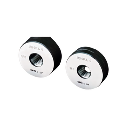 M12P1.75-6gเกจวัดเกลียวมิลสำหรับวัดเกลียวนอกมาตรฐานสากล,Metric Thread Ring Gauge,M12x1.75 Class-6g GRNR(Metric,ISO Class 6g)Go-NoGo Set(Sokuhansha)
