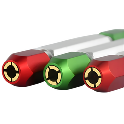 0.1-1MM ด้ามจับพินเกจอลูมิเนียมอัลลอยล็อคแน่นด้วยหัวจับทองเหลืองแบบปลายคู่,Aluminum alloy,double end pin gauge holder for pin gauge φ0.1～1.0mm