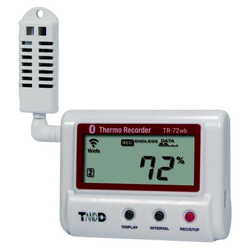 T&D รุ่น TR-72WB เครื่องวัดและบันทึกข้อมูลอุณหภูมิความชื้น,Temperature&humidity data logger,Meas.range:0～55°C,10～95%RH