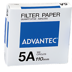 Advantec รหัส No.5A-150 กระดาษกรองเชิงปริมาณ,Quantitative filter paper,150mm.(1pk/100sheets)
