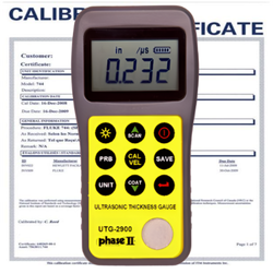 บริการสอบเทียบเครื่องวัดความหนาแบบอัลตร้าโซนิคยี่ห้อPhase-IIรุ่นUTG-2900 Ultrasonic Thickness Gauge,ห้องสอบเทียบได้รับการรับรองมาตรฐาน ISO/IEC-17025
