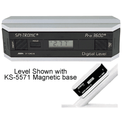 SPI รุ่นPRO-3600(31-040-9)เครื่องวัดองศาและมุมแบบดิจิตอล,Digital Level SPC Output(Level only),Meas.range:360°(4x90°)