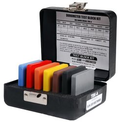 Rex รหัส TBKC-A แผ่นสอบเทียบความแข็งสำหรับยาง7สีพร้อมเอกสารสอบเทียบ,Type A test block Kit with NIST traceable certificate, 7 color coded blocks