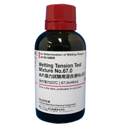 FujiFilmWako รหัสสินค้า NO.67.0-234-02121 น้ำยาทดสอบแรงตึงผิว, Wetting Tension Test Mixture for Determination of Wetting Tension NO.67.0,WAKO Cat.no.234-02121,package:50mL