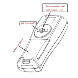 Rion Rotor adapter ring for Viscometer VT-06(rubber cover)