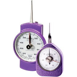 Correx รหัส 7220425 เกจวัดทดสอบแรงตึงหัวสัมผัสแบนอ่านค่าแบบหน้าปัดเข็ม,Spring flat tension compression gages,meas.range 25～250g/cN.