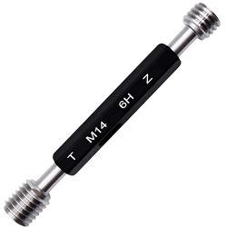 M14P2.0-6H เกจวัดเกลียวในชนิดเกลียวเมตริกมาตรฐานสากล, Metric thread plug gauge,taperlock,(ISO standard,class-6H),M14x2.0-6H,Go-NoGo set ,with inspection result