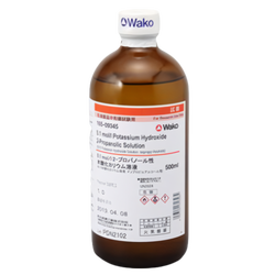 FujiFilmWako รหัสสินค้า 165-09345 น้ำยาสำหรับทดสอบ,0.1mol/L Potassium Hydroxide 2-Propanolic Solution,Package:500mL/BTL