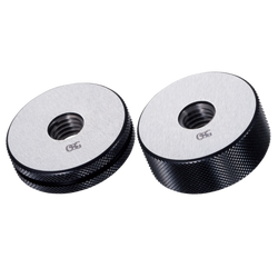 OSG รหัสสินค้า M8P1.25-6g เกจวัดเกลียวนอกเมตริกชนิดเกลียวธรรมดาผลิตญี่ปุ่นมาตรฐานสากล,Metric thread ring gauge,ISO standard class-6g,M8x1.25-6g,Go/NoGo set