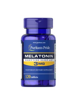PURITAN'S PRIDE :: MELATONIN 3 mg เมลาโทนิน 3 มิลลิกรัม 120-240 เม็ด ผ่อนคลาย แก้ปัญหานอนไม่หลับ ต่อต้านอนุมูลอิสระ (เลือกขนาดด้านใน) -