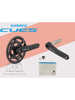 จานหน้า ขาจาน SHIMANO CUES 2-PIECE CRANKSET 2x11/10/9-speed แบบจาน 2 ใบ