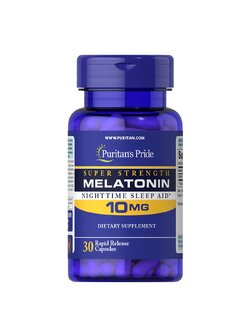 PURITAN'S PRIDE :: MELATONIN 10 mg เมลาโทนิน 10 มิลลิกรัม 30-120 แคปซูล เมลาโทนิน ผ่อนคลาย แก้ปัญหานอนไม่หลับ (เลือกขนาดด้านใน) -