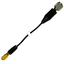 PCB รหัสสินค้าPCB-018G10สายสัญญาญ,Cables miniature, lightweight, black coaxial cable, vinyl insulation jacket, 10-ft, 5-44 plug to 10-32 plug