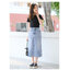 ชุดเซ็ตกระโปรงยีนส์พรีเมี่ยม+เสื้อยืดสีดำ
