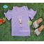 เสื้อยืดสีม่วงเว้าแขนลายกระต่าย