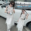 ชุดเซ็ตเสื้อแขนกุดพร้อมกระโปรงสีขาว ชุดเด็กโต