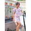 ชุดเซตเสื้อ+กางเกงลายดอกสีม่วง