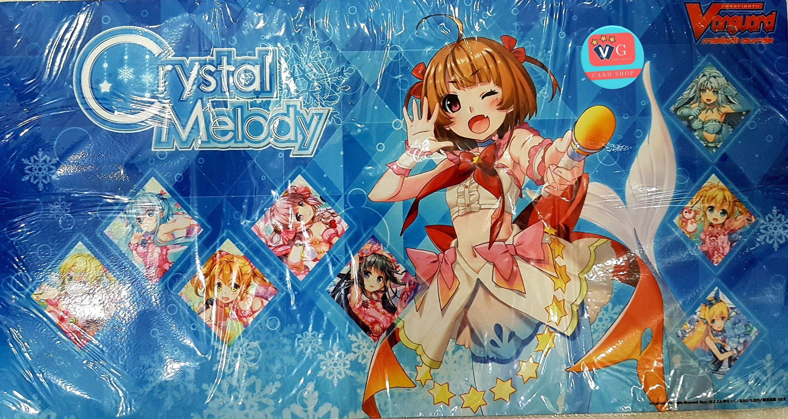เพลแมท Playmat Shinemon Vol.6 Crystal Melody แผ่นรองเล่น สนามเล่นการ์ดแบบยาง แวนการ์ด ลายคริสตัลเมโลดี้