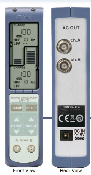 Rion รุ่น UV-16 เครื่องขยายสัญญาณแบบ2ช่องสัญญาณ,Dual Channel Charge Amplifier