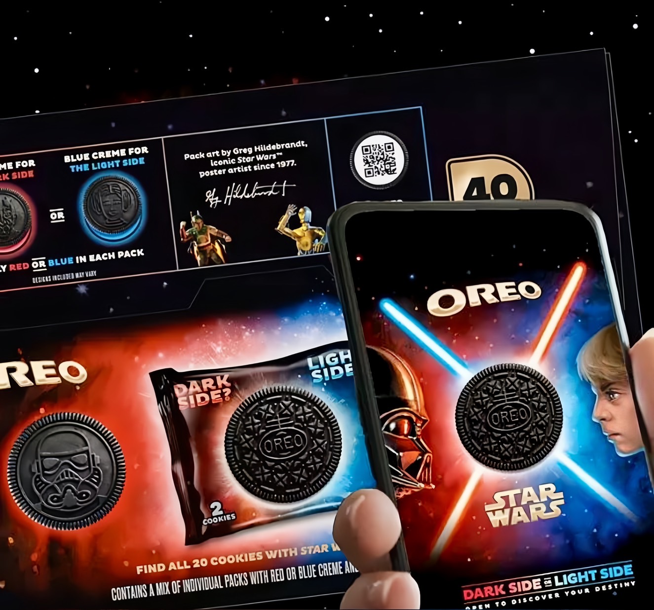 NEW🍪‼ นำเข้า🇺🇸 คุกกี้โอริโอ้ลาย STAR WARS™ OREO รุ่นพิเศษ ขนาด 29 g ออนซ์ ที่มีลายนูนตัวละครของ STAR WARS™ 20 แบบ ราคา 60 บาท/ชิ้น
