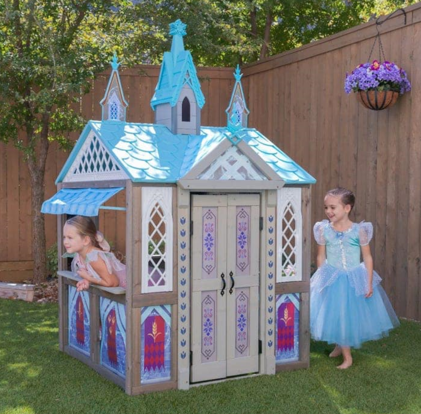 นำเข้า Usa KidKraft Disney® Frozen Arendelle Wooden Outdoor Playhouse