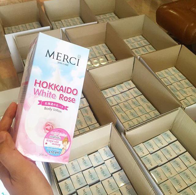โลชั่นเมอร์ซี่ Merci Hokkaido White Rose Body Lotion
