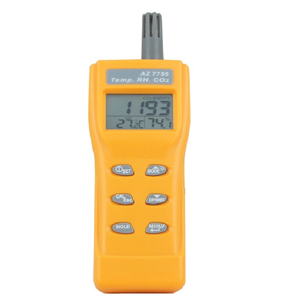 AZ Instrument รุ่นAZ-7755เครื่องวัดคาร์บอนไดออกไซด์CO2/Temp RH Meter,Meas.range:0～9999ppm