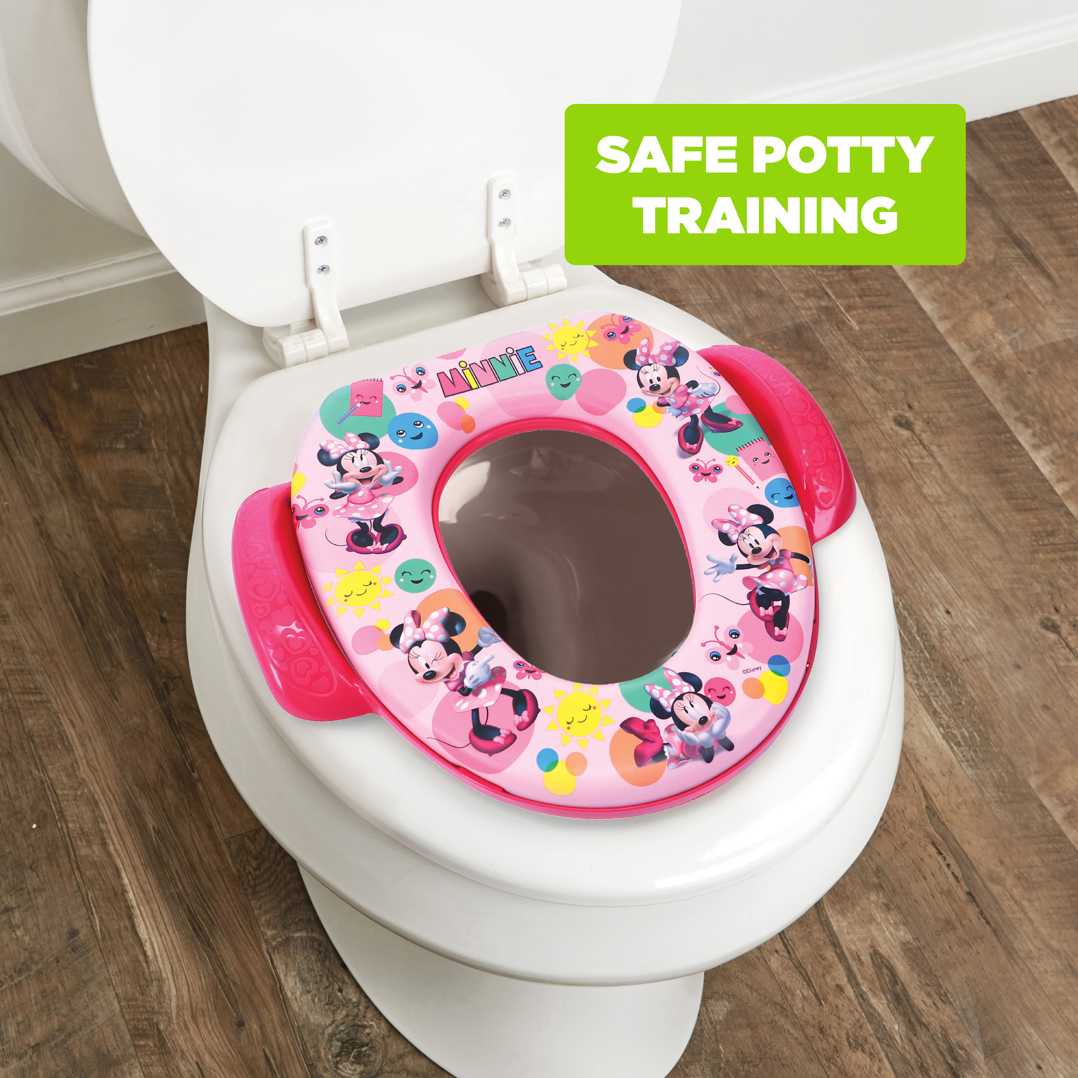 ที่รองชักโครกเด็ก ลายมินนี่ เม้าท์ Disney Minnie Mouse "Pop Attitude" Soft Potty Seat with Potty Hook