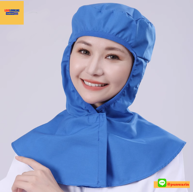 หมวกแก็ปไลน์ผลิต หมวกพนักงาน ระบายอากาศได้ดี หมวกพนักงานโรงงาน หมวกพนักงานห้องปฏิบัติการ สีภาพ ขนาดเดียว H6803015 ้