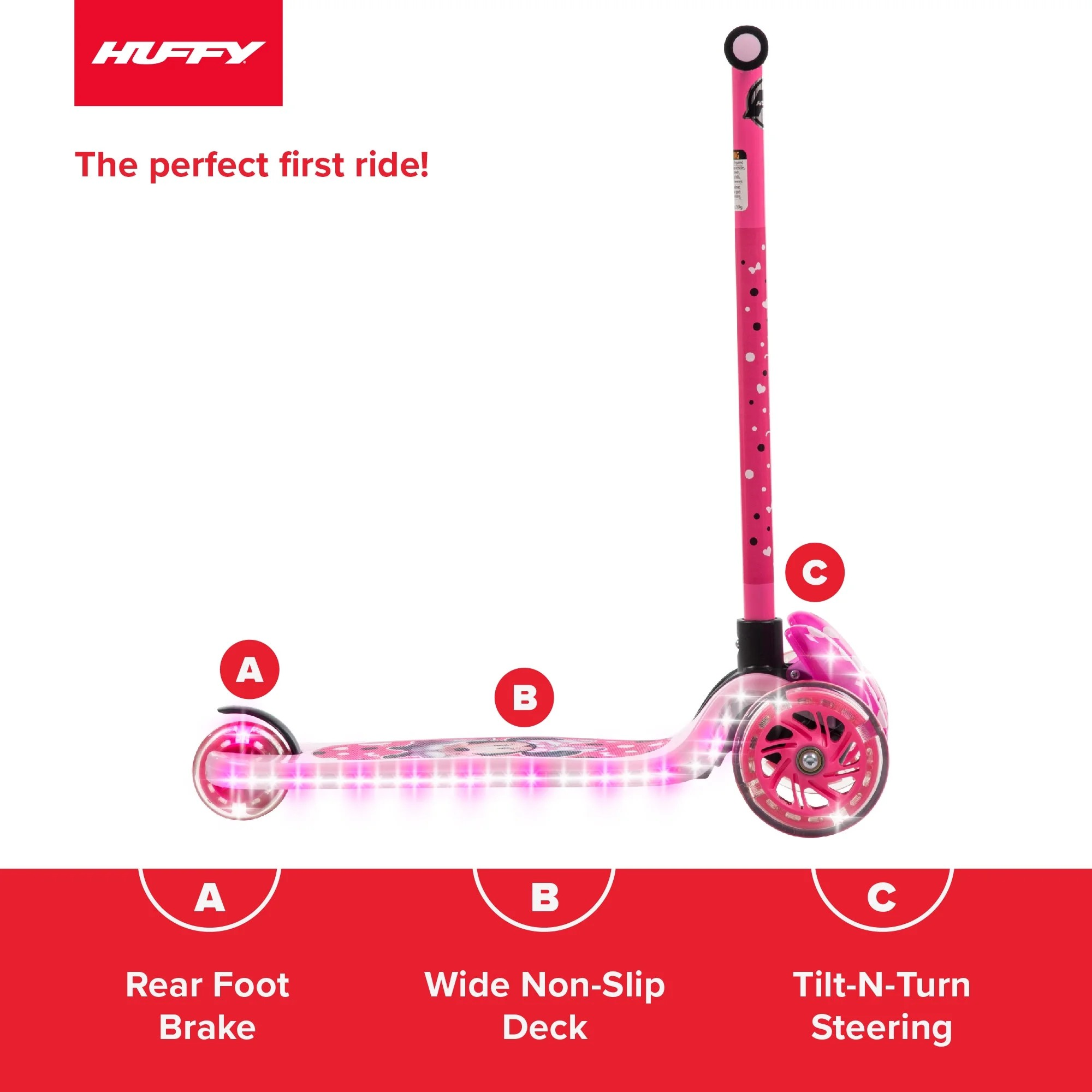 นำเข้า 🇺🇸 ซิ่งสนุกสุดคิวท์! 🛴✨ กับ Huffy Disney Minnie Mouse Toddler Scooter สกู๊ตเตอร์ ราคา 2,690 บาท