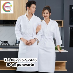 G6109001ชุดซูชิกิโมโนสไตร์ญี่ปุ่นเสริฟ สำหรับห้องอาหารญี่ปุ่นเกาหลีจีน เสื้อเชฟ พ่อครัว ขาว M L XL XXL 3XL 4XL G6401002 ตัว