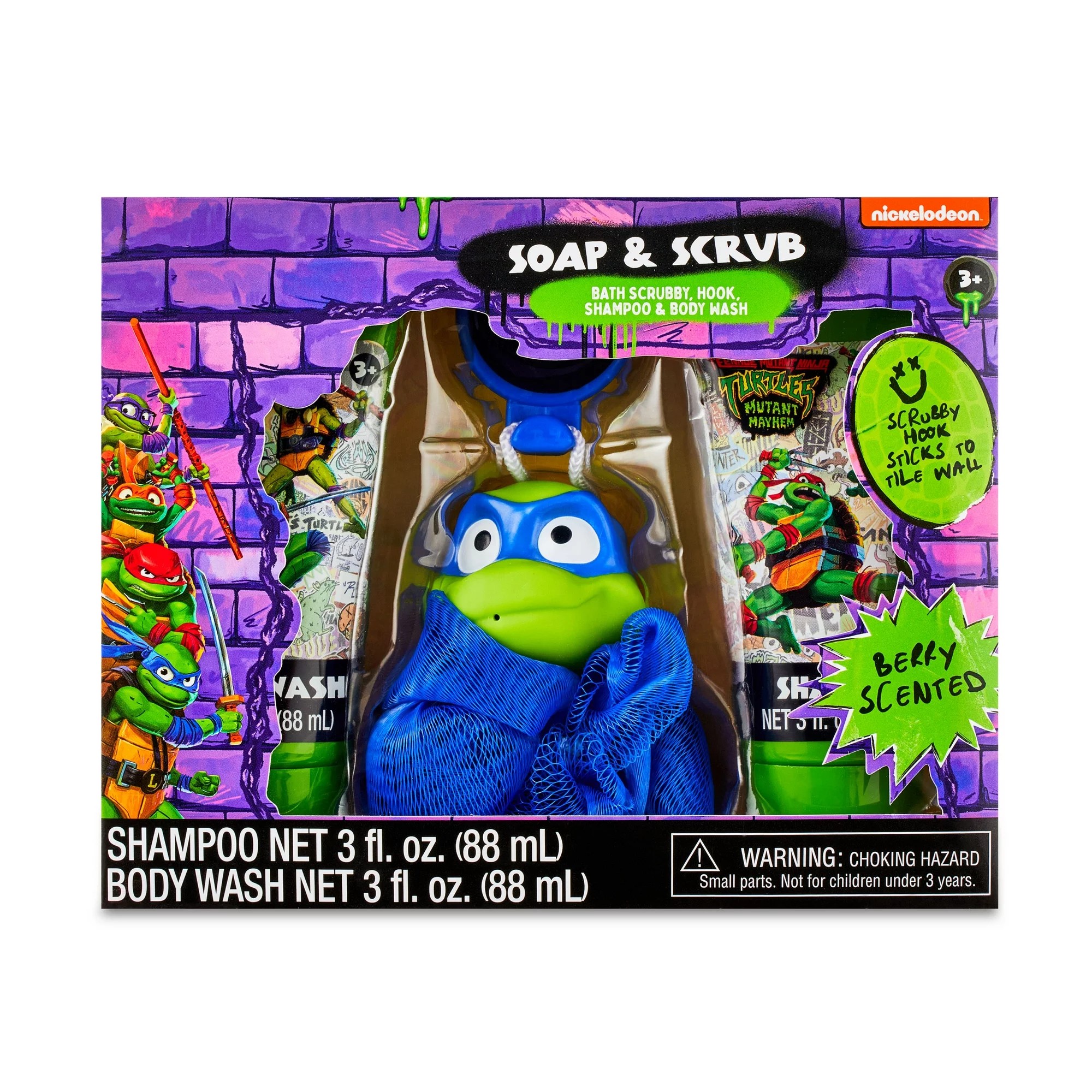 นำเข้า🇺🇸 เซ็ทอาบน้ำนินจาเต่า Teenage Mutant Ninja Turtles 4-Piece Soap & Scrub Gift Set, เหมาะสำหรับเด็กอายุ 3+ , ราคา 490 บาท