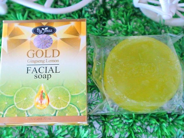 สบู่โสมมะนาวทองคำ (Gold Ginseng Lemon Facial Soap by jeezz)