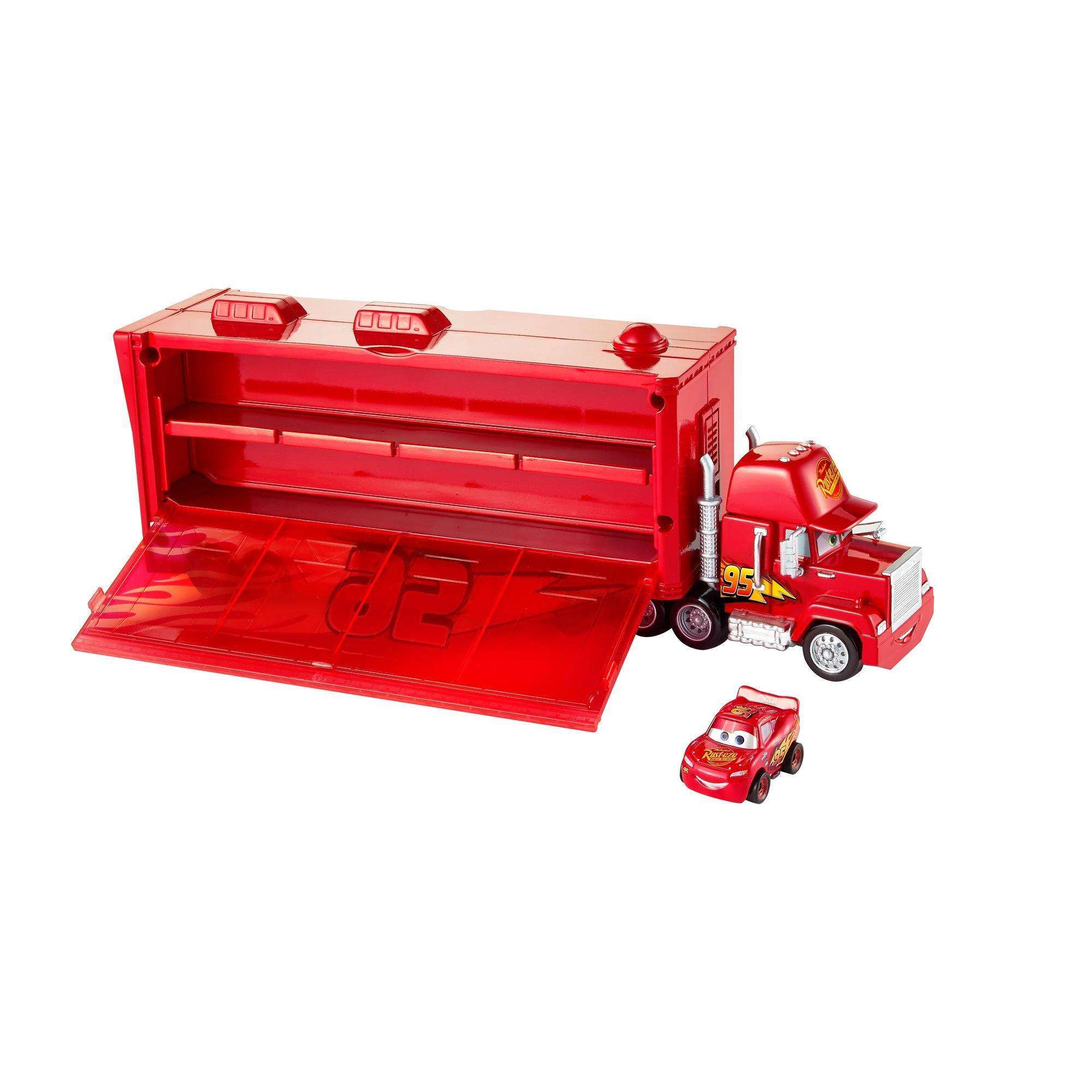 Disney Pixar Cars Mini Racers Mack Transporter รถเทรลเลอร์ขนส่งรถยนต์