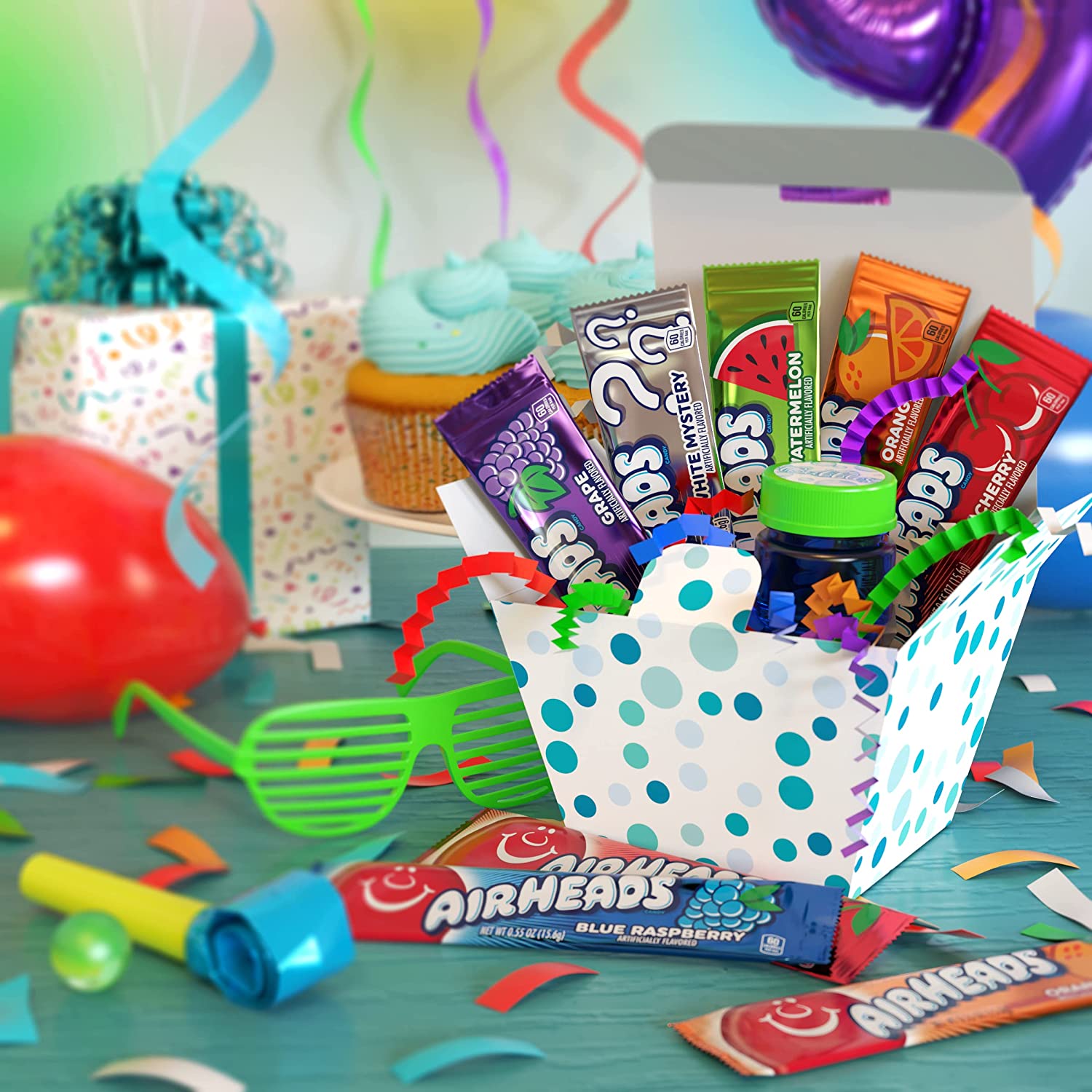 Airheads Candy Bars, Variety Bulk Box, Chewy Full Size Fruit Taffy 90 ซอง ราคา : 1,590 บาท