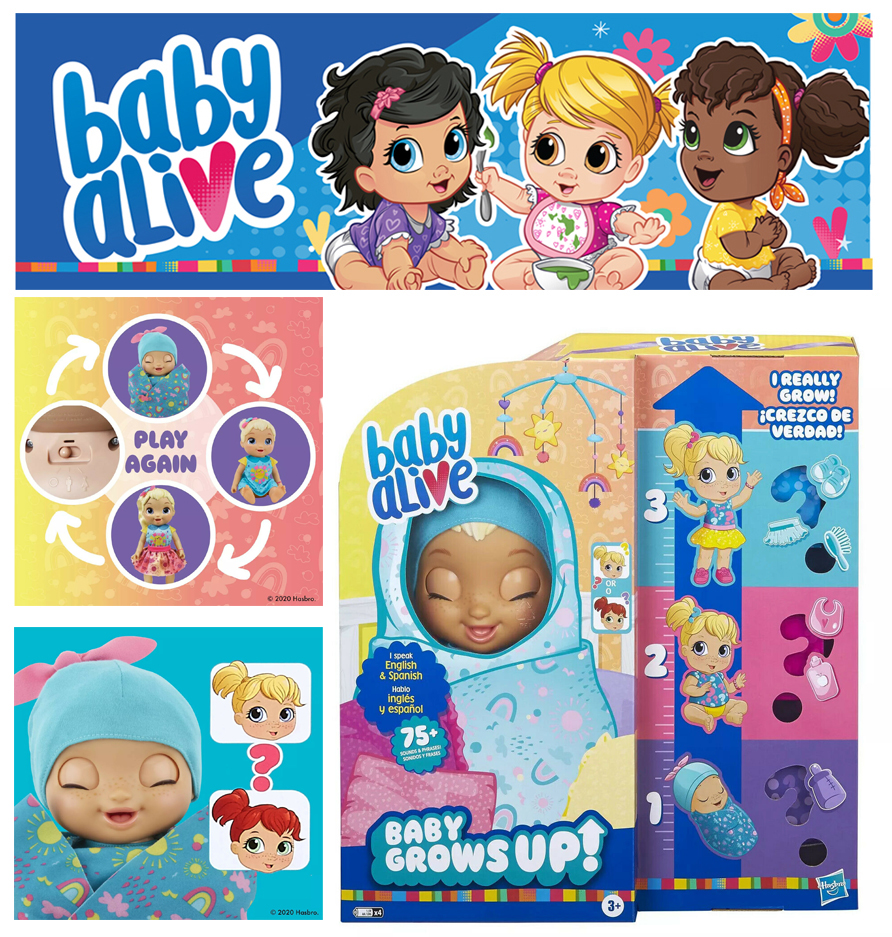 ตุ๊กตาเติบโตพูดได้ Baby Alive Baby Grows Up (Happy) - Happy Hope or Merry Meadow - Blue ราคา 2,990. -