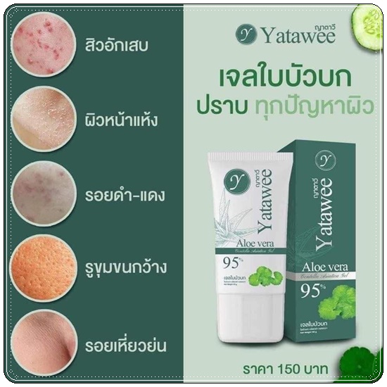 เจลใบบัวบก ญาตาวี Yatawee Aloe Vera 95%