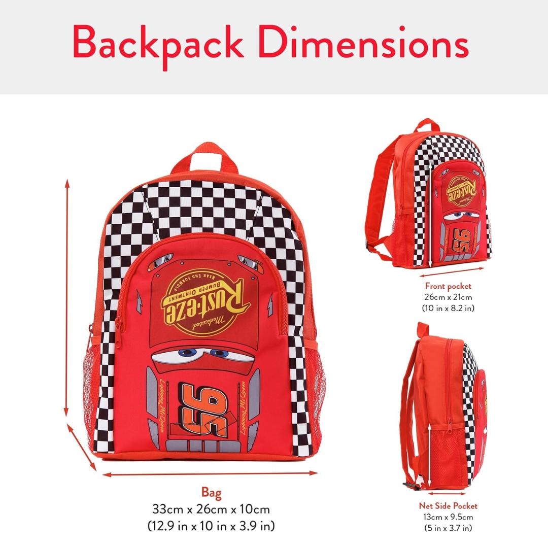 พร้อมส่งนำเข้า 🇺🇸 🏎️ Disney Cars Backpack: Lightning McQueen (กระเป๋าเป้คาร์ส: ไลท์นิ่ง แม็คควีน) ลิขสิทธิ์แท้